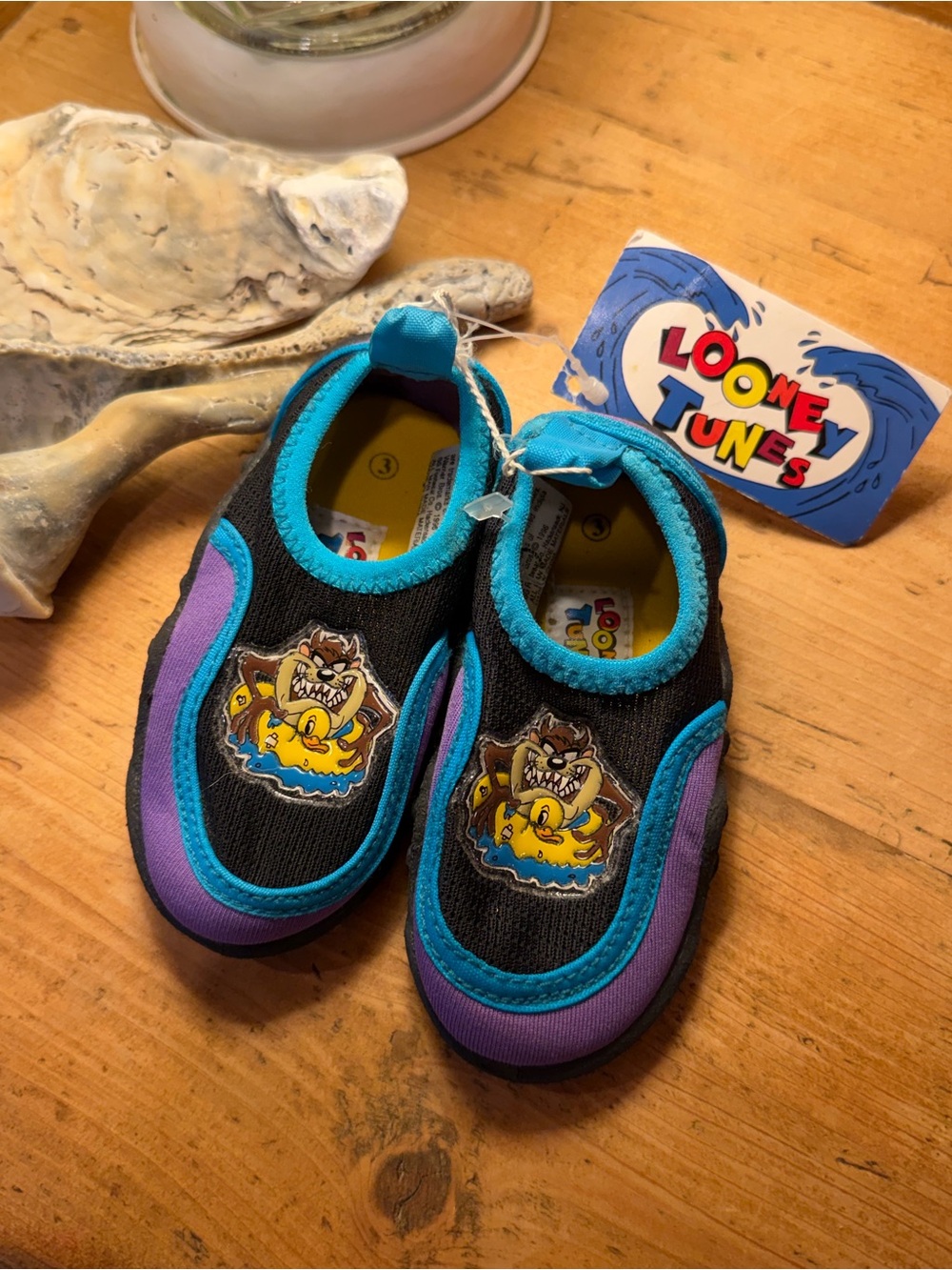 Warner Bros. Kids Black, Teal & Purple Looney Tunes Taz Water Shoes